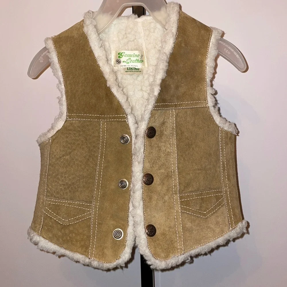 Sherpa Vest Vest Suede Vest Shearling Vest Photo Prop Family Photos Western